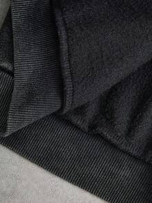 PAVTROS 男士街头风水洗复古极简主义Logo连帽衫，适合户外音乐节、休闲外出、送给男友/老公的礼物、周年纪念日等场合。 - 黑色 - 查看 6