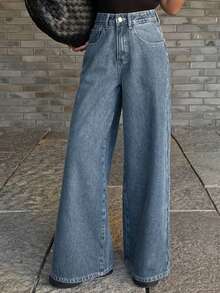 DAZY Women's Straight Leg Thermal Lined Casual Jeans, Autumn/Winter