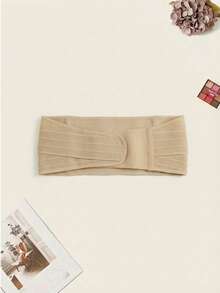 Faja maternal rayas verticales ancho soporte barriga algodón elástico transpirable diseño cómodo sin costuras ajuste medio sin calcetas para todo el año embarazo uso diario casa faja embarazo - Tono de piel - Ver 3