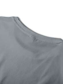 Manfinity LEGND Men's Letter Print Crew Neck Casual Loose Fit Sleeveless Tank Top - Grey - View 4