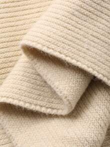 DAZY Robe pull élégante de couleur unie pour femmes, mode modeste pour l'automne/hiver - Nude - Voir 9