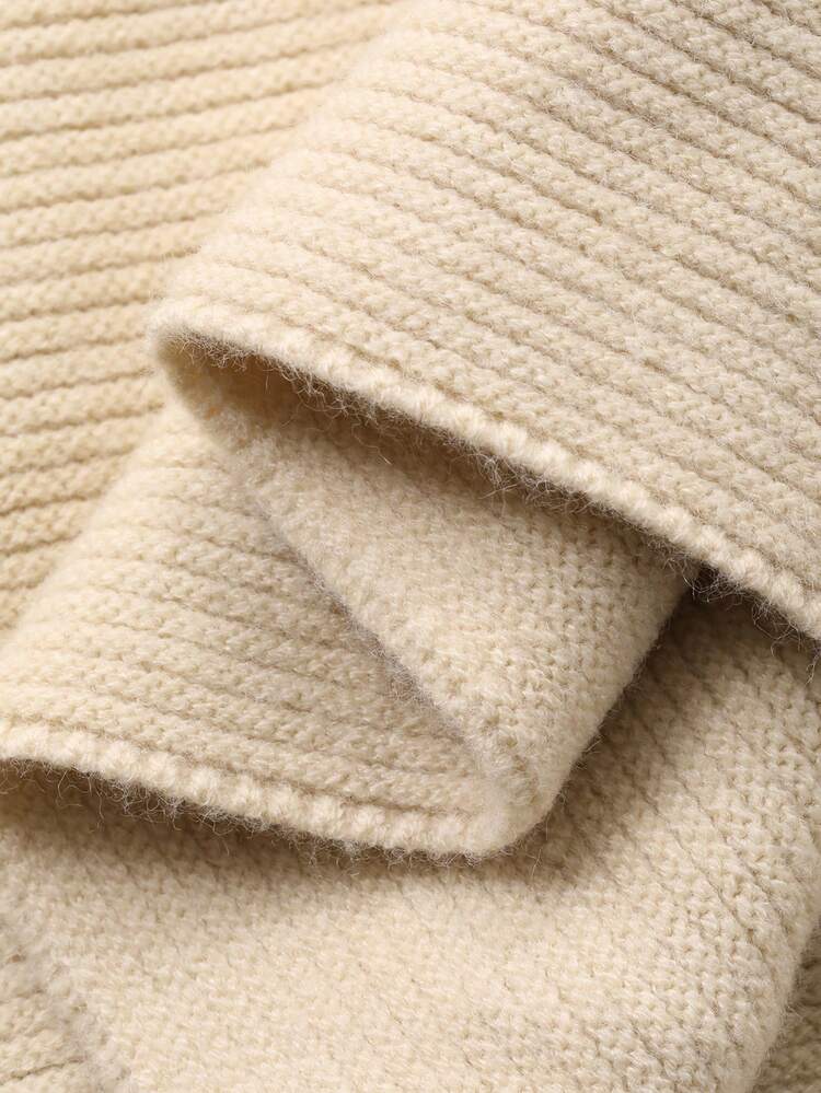 Women's Elegant Solid Color Sweater Dress, Autumn/Winter Modest Fashion