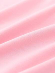 SHEIN Áo thun ngắn cơ bản thoải mái, dễ mặc hàng ngày, phong cách mùa hè và mùa thu, thời trang, sáng tạo, cá tính, tươi mới, tối giản, sang trọng, họa tiết số 67, ngôi sao, khẩu hiệu, phù hợp cho bé gái - Hồng - Xem 7