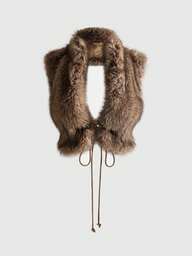 ROMWE Avant Y2K Sexy Animal Print Buckle Crop Top With Faux Fur Collar