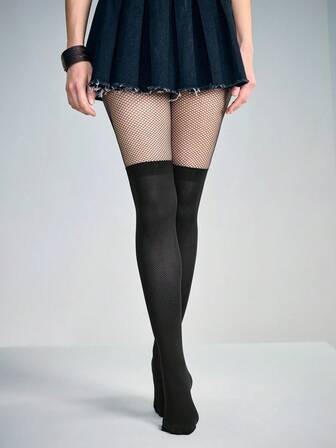 Kawaii 1 Paar einfache, vielseitige Schleifendekor Strumpfhose + 1 Paar vielseitige, mehrlagige Spitze Rüschen Schleife Kniestrümpfe, geeignet für den täglichen Gebrauch, Bälle, Partys, eng anliegende Strümpfe