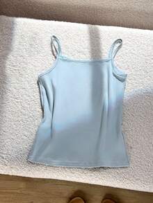 SHEIN Áo hai dây dệt kim nhiều màu sắc dành cho bé gái, kiểu dáng thường ngày. - Nhiều màu - Xem 7