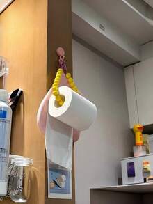 Zazumi Suporte para Caixa de Lenços com Contas Coloridas, com Enfeite de Celular, Suporte Adesivo para Rolo de Papel Higiênico Montado na Parede, Decoração Boêmia para Banheiro, Organizador de Armazenamento, Capa de Lenços Arco-Íris, Acessórios para Escritório Doméstico e Penteadeira, Presente de Halloween e Natal, Decoração de Quarto Estética - Multicolorido - Visão 5