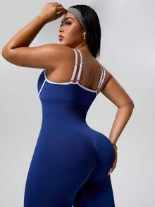 Rhythm Era Seamless High Elasticity Yoga Sports Fitness Running Jumpsuit For Plus Size Women