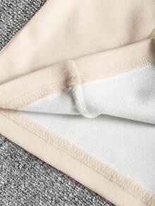 Glimmora Y2K风格杏色樱花标语印花丝绒薄外套，时尚休闲运动拉链设计女士修身长袖外套，适合户外旅行，礼品 - 彩色 - 查看 5