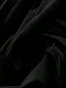 GlowEve CURVE Plus Size Women Satin Lapel Elegant Commuter Velvet Blazer Jacket, Autumn/Winter - Black - View 5