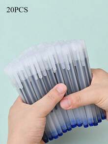 10/20/30/50pcs 0.5mm Rollerball Pen, Blue Carbon Copy Pen, Stationery Back To School - Blue - View 9