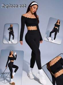 Cheerettes 花卉装饰运动时尚休闲性感瑜伽/跑步套装女士健身套装女士紧身裤套装