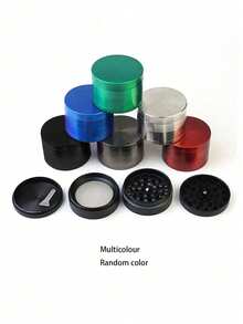 1PC Portable Zinc Alloy Grinder, Multi-Layer Hand-Crank Mill With Multi-Color Options, Mini Handheld Herb Spice Crusher - Multicolor - View 9