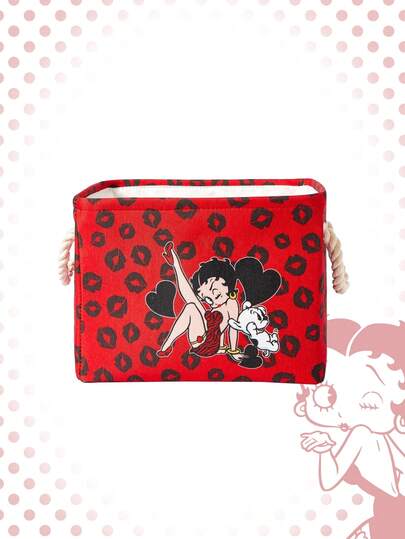 Betty Boop | ROMWE Lips & Cartoon Pattern Large Capacity Laundry Hamper/Basket