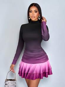 SOLERSUN 性感优雅简约春秋季女装 秋季女装 冬季女装 返校节礼服 感恩节女装 开学季服装 教师服装 - 玫紅色 - 查看 5