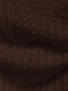 Comfortcana Ruched Hem Bandeau Fitted Fashionable Blouse For Ladies - Brown - View 6