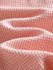 Loomiva Newborn Baby Girl Letter Print Soft Knit Crew Neck Long Sleeve Sweatshirt And Elastic Waist Pants 2-Piece Set - Multicolor - View 6