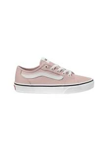 Vans Filmore Decon Lace Up Cupsole Checkred Trainers Canvas Sepia Rose VCV4O3N - Pink - View 1