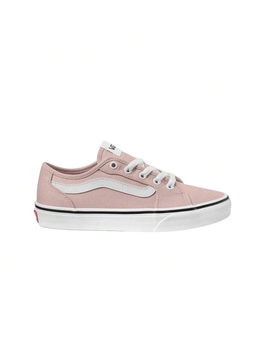 Vans Filmore Decon Lace Up Cupsole Checkred Trainers Canvas Sepia Rose VCV4O3N - Pink - View 1