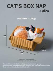 Joivida 快递盒里的猫咪迷你摆件 - 可爱的树脂桌面装饰品 - 彩色 - 查看 7