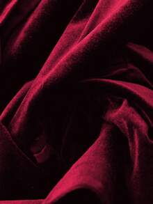 GlowEve CURVE 大码女士缎面翻领优雅通勤天鹅绒西装外套，秋冬女士套装，女士西装外套，女士西装套装 - 酒紅色 - 查看 5