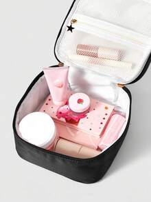 Friday the 13th X ROMWE Large Capacity Portable Cosmetic Bag With Letter & Cartoon Pattern - Multicolor - View 6