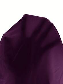 SHEIN Frenchy Plus Size Women's Twist Knot Hem Batwing Short Sleeve V Neck Green Shirt Twist Front Top Dark Purple Top Plus Size Women Tops - Purple - View 6