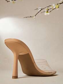 SHUZIA 女士方头透明单带高跟凉鞋 - 無色 - 查看 7