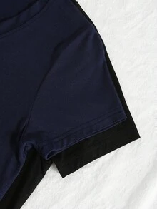 StreetHx 女士夏季V领紧身T恤，朋克亚文化动漫纯色基础款V领短袖修身T恤 - 彩色 - 查看 4