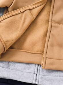 SHEIN 3件套男童休闲舒适保暖内衬卫衣，适合返校、生日、新生儿派对、节日聚会、秋冬季穿着。 - 藏蓝色 - 查看 7