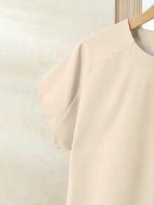 Rusticease 女士度假休闲纯色上衣+印花迷你裙套装，女士夏季服装，夏季迷你裙套装，迷你裙上衣套装，女士迷你裙上衣套装，印花迷你裙套装，舒适夏季两件套，女士短袖两件套，女士半身裙两件套休闲套装，女士夏季两件套休闲装 - 彩色 - 查看 2