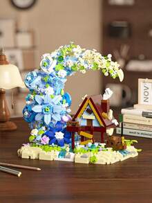 MINKOJA 1343 PCS Compatible Building Blocks Moon Flower Tree House Model Architecture Set Creative Construction Toys For Birthday Gift Collection Display - Multicolor - View 2