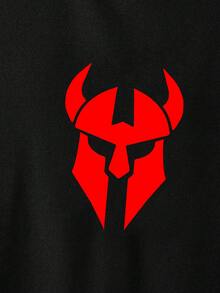 Manfinity Sport PWRUP Men's Muscle Print Fashionable Sleeveless Tank Top - Black - View 5