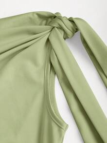 Sweetra فستان ضيق مثير بكتف مائل وكشكشة، مع تقليص الخصر، تنورة ضيقة فرنسية أنيقة قصيرة