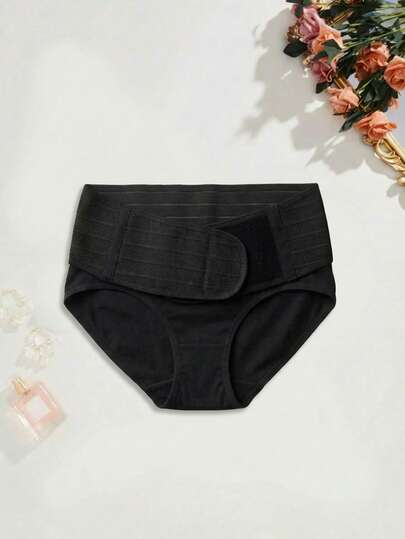 Pantaletas para embarazada cintura alta estilo sencillo diseño de soporte algodón transpirable ajuste cómodo talle medio para todas las estaciones uso diario pantaleta de maternidad