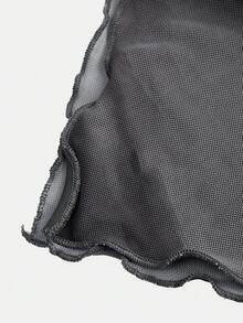 Firerie Kids Firerie Kids 少女不对称肩部设计针织印花休闲时尚亲子装上衣 - 灰色 - 查看 4