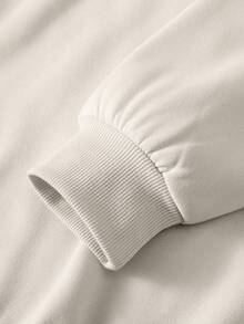 INAWLY 女士卫衣/枫叶印花/刺绣/秋季刺绣卫衣/长袖圆领卫衣，感恩节休闲卫衣/趣味卫衣/秋冬时尚/冬季复古卫衣，时尚卫衣/休闲简约时尚上衣/女士休闲宽松圆领上衣/秋冬/返校秋冬连帽衫 - 米色 - 查看 4