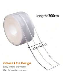 1卷防水防霉马桶密封胶条，厨房浴室自粘密封胶带，浴室防水胶带防止潮湿，厨房水槽美观接缝贴纸 - 透明 - 查看 9