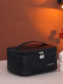 Nowa kosmetyczka o dużej pojemności z PU, wodoodporna, damska kosmetyczka, przenośna kosmetyczka podróżna, torba o unikalnym designie, dekoracja pokoju, torby, kosmetyczka, toaletka, podróż, kosmetyczka - Wielokolorowe - Zobacz 18