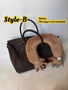 Joivida 创意旅行枕 超柔软环绕式飞机颈枕 带可爱抱臂 长途飞行火车汽车旅行 便携式 U 型记忆棉拥抱睡眠枕 女性女孩办公室午睡家居装饰礼品 2025