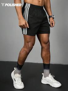 Gym Rark Pantalones cortos deportivos casuales para hombres con rayas de contraste laterales, gimnasio - Multicolor - Ver 8