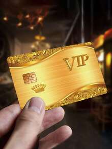 1pc/4pcs Luxury Gold VIP Pattern Stickers, Credit Card Skin Covers, PVC Anti-Fingerprint Ultra-Thin Durable Anti-Scratch Privacy Card Stickers, Suitable For Protecting Bank Cards, Transportation Cards, Campus Cards, School Supplies And Back To School DIY Fashionable Decoration - Multicolor - View 9