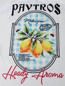 PAVTROS Áo thun nam dáng rộng in hình trái cây mùa hè nhiều màu sắc, áo thun đồ họa vintage, áo thun oversized nam, áo thun ngắn tay mùa hè nam, thời trang đường phố. - trắng - Xem 8