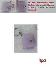 1/2英寸迷你相册,情人节照片收纳,带钥匙扣,口袋式相册钥匙扣,可存放照片,情人节礼物,婚礼照片,钥匙扣相册,包包挂件,可存放头像照、证件照,透明相册收纳册,照片收纳,可爱礼物 - 彩色 - 查看 14