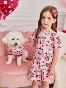 PETSIN Áo hoodie cho chó hình thỏ hoạt hình và trái tim, thích hợp cho ngày Valentine, áo nỉ in hình dễ thương cho thú cưng. - Nhiều màu - Xem 8