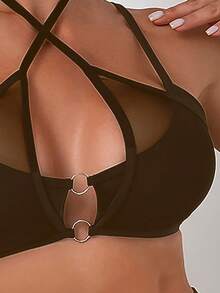 Swim SXY Women's Fashionable Sexy Beach Bikini Top - Brown - View 4