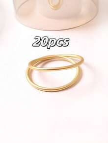 2-30 Anéis de Guardanapo em Espiral de Metal, Ideais para Decoração de Mesas, Casamentos, Festas e Banquetes. - Amarelo - Ver 13