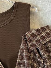 SHEIN Franclia 女士优雅复古百搭长袖衬衫 - 彩色 - 查看 5