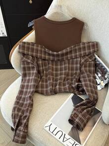 SHEIN Franclia 女士优雅复古百搭长袖衬衫 - 彩色 - 查看 2