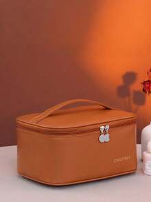 Nowa kosmetyczka o dużej pojemności z PU, wodoodporna, damska kosmetyczka, przenośna kosmetyczka podróżna, torba o unikalnym designie, dekoracja pokoju, torby, kosmetyczka, toaletka, podróż, kosmetyczka - Wielokolorowe - Zobacz 19